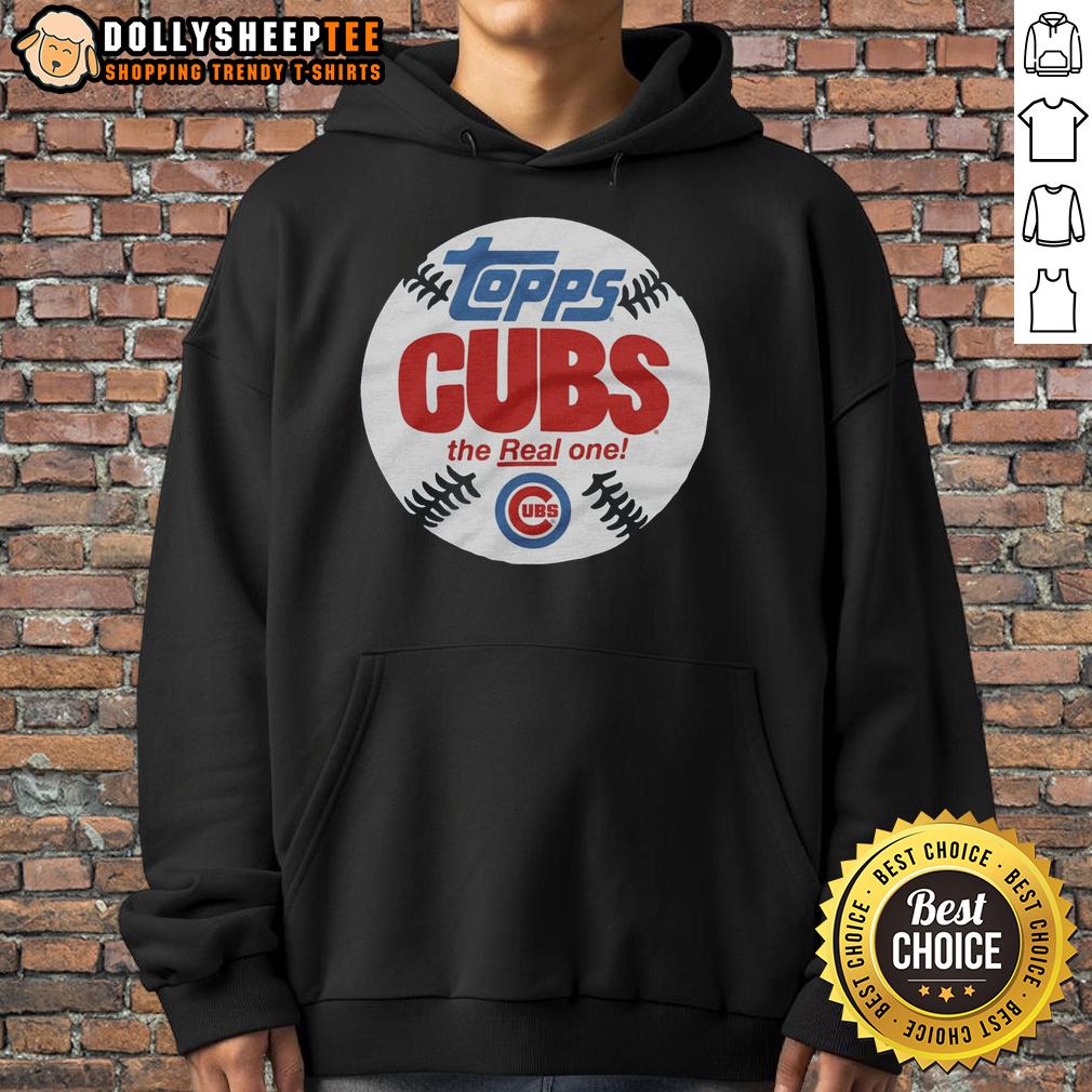 Premium Chicago Cubs Mlb X Topps Baseball The Real One Hoodie Premium Chicago Cubs MLB X Topps Baseball The Real One Hoodie featuring team logo and stylish design for fans.