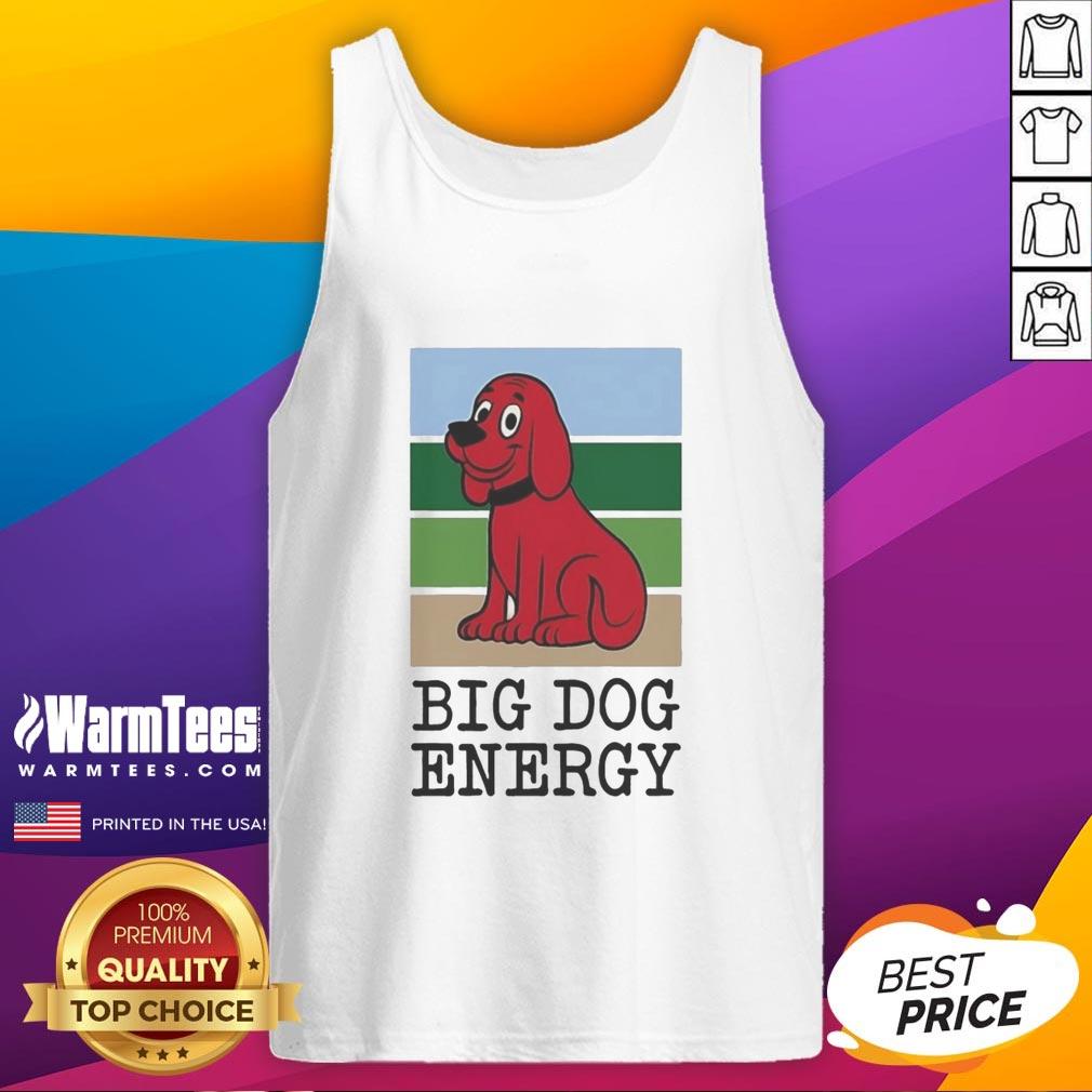 premium-clifford-the-big-red-dog-big-dog-energy-tank-top Premium Clifford the Big Red Dog tank top featuring bold 'Big Dog Energy' design for playful and stylish wear.