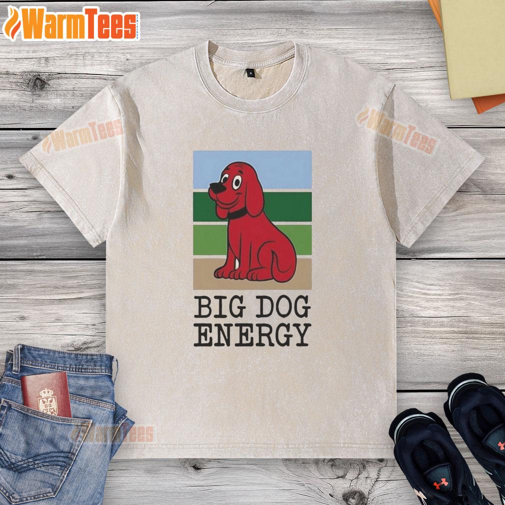 premium-clifford-the-big-red-dog-big-dog-energy-washed-t-shirt Premium Clifford the Big Red Dog washed t-shirt showcasing big dog energy in vibrant red color for dog lovers.