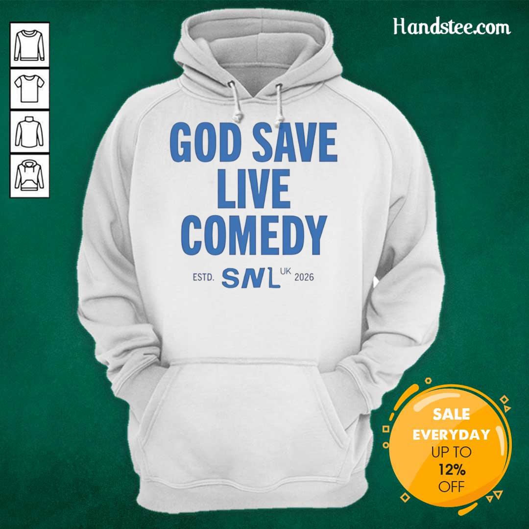 premium-god-save-live-comedy-snl-uk-2026-hoodie Premium God Save Live Comedy Snl UK 2026 Hoodie featuring a stylish design for comedy fans and collectors.