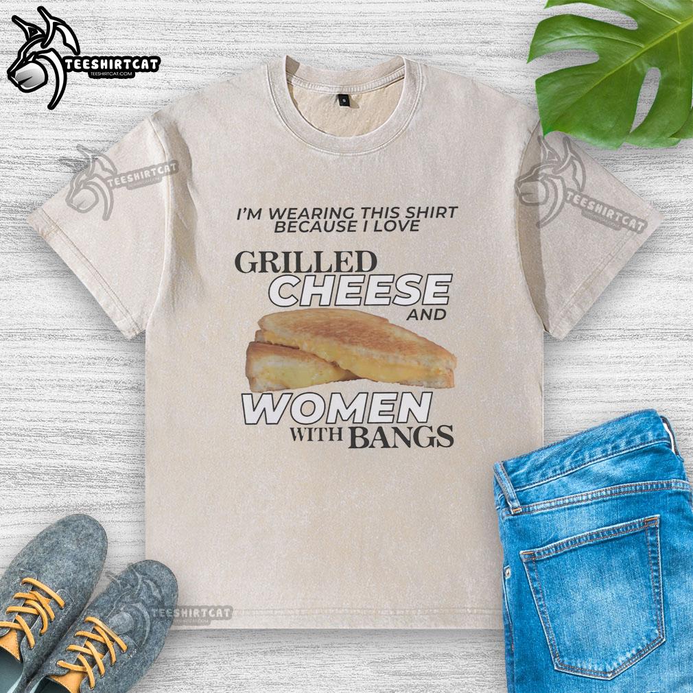 premium-im-wearing-this-shirt-because-i-love-grilled-cheese-and-women-with-bangs-graphic-washed-t-shirt Premium graphic washed t-shirt featuring 'I love grilled cheese and women with bangs' design, perfect for casual wear.