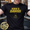 Alt Text: Premium Kirk's Dawgs Washed Up Walkons X George Kittle T-Shirt featuring a stylish design and vibrant colors.
