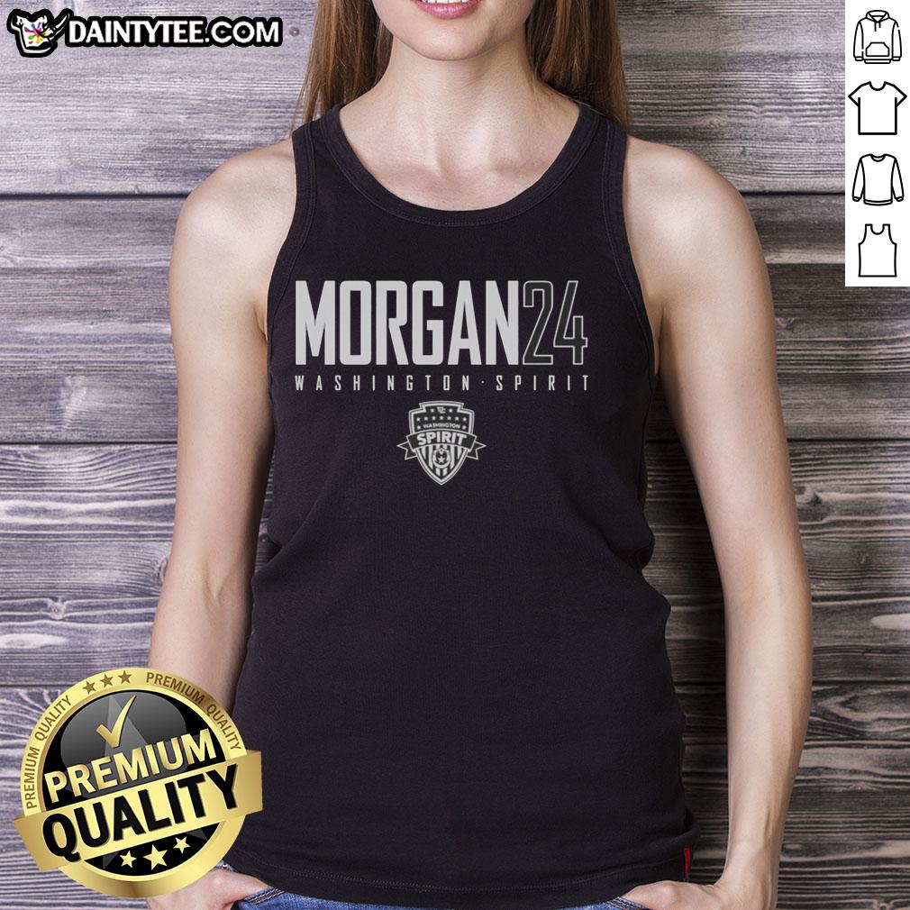 premium-morgan-24-washington-spirit-tank-top Premium Morgan 24 Washington Spirit tank top featuring vibrant team colors and stylish design for fans.