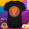 Alt Text: Premium Motherwell FC Keep On Keeping On raised fist t-shirt showcasing team spirit and support for fans.