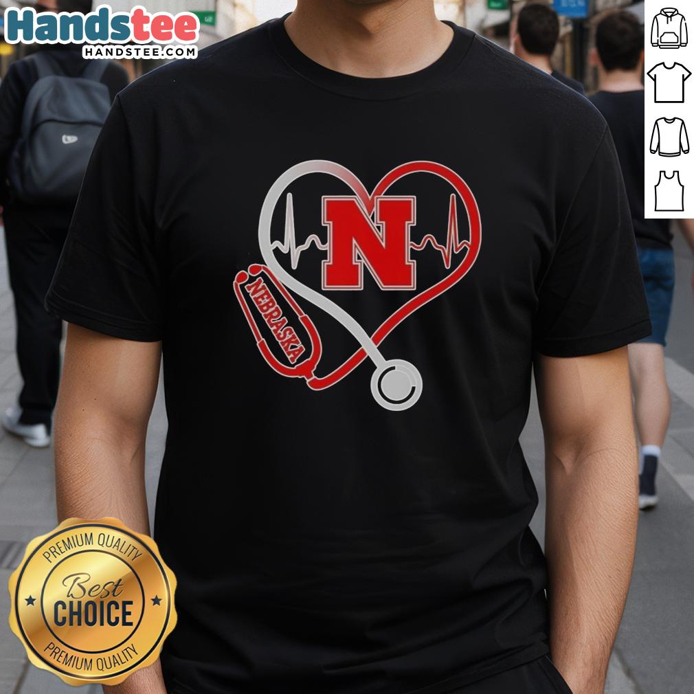 premium-nebraska-cornhuskers-heartbeat-love-nurse-t-shirt Alt Text: Premium Nebraska Cornhuskers Heartbeat Love Nurse T-Shirt featuring a vibrant design for dedicated fans and healthcare workers.