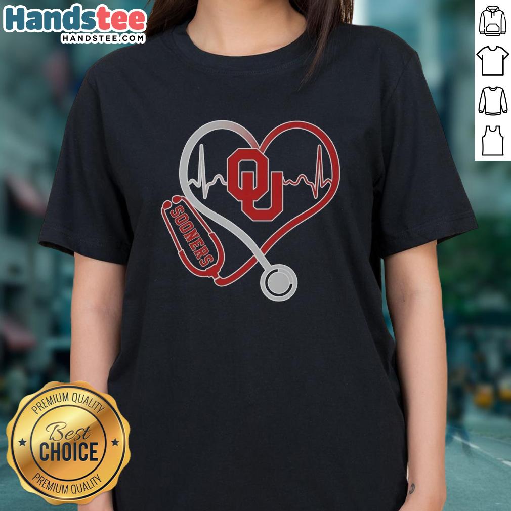 premium-oklahoma-sooners-heartbeat-love-nurse-ladies-tee Alt Text: Premium Oklahoma Sooners Heartbeat Love Nurse Ladies Tee showcasing team spirit and passion for nursing in stylish apparel.