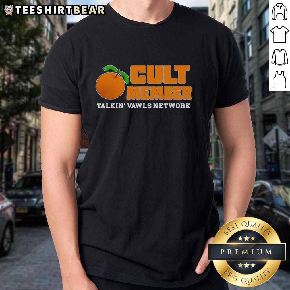 premium-orange-cult-member-talkin-vawls-network-fan-t-shirt-1 Premium Orange Cult Member Talkin Vawls Network Fan T-Shirt featuring vibrant design and comfortable fit for fans.