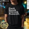 Premium Pao and Baze and Chirrut and Ruescott T-Shirt featuring unique designs for fans of sci-fi and adventure.