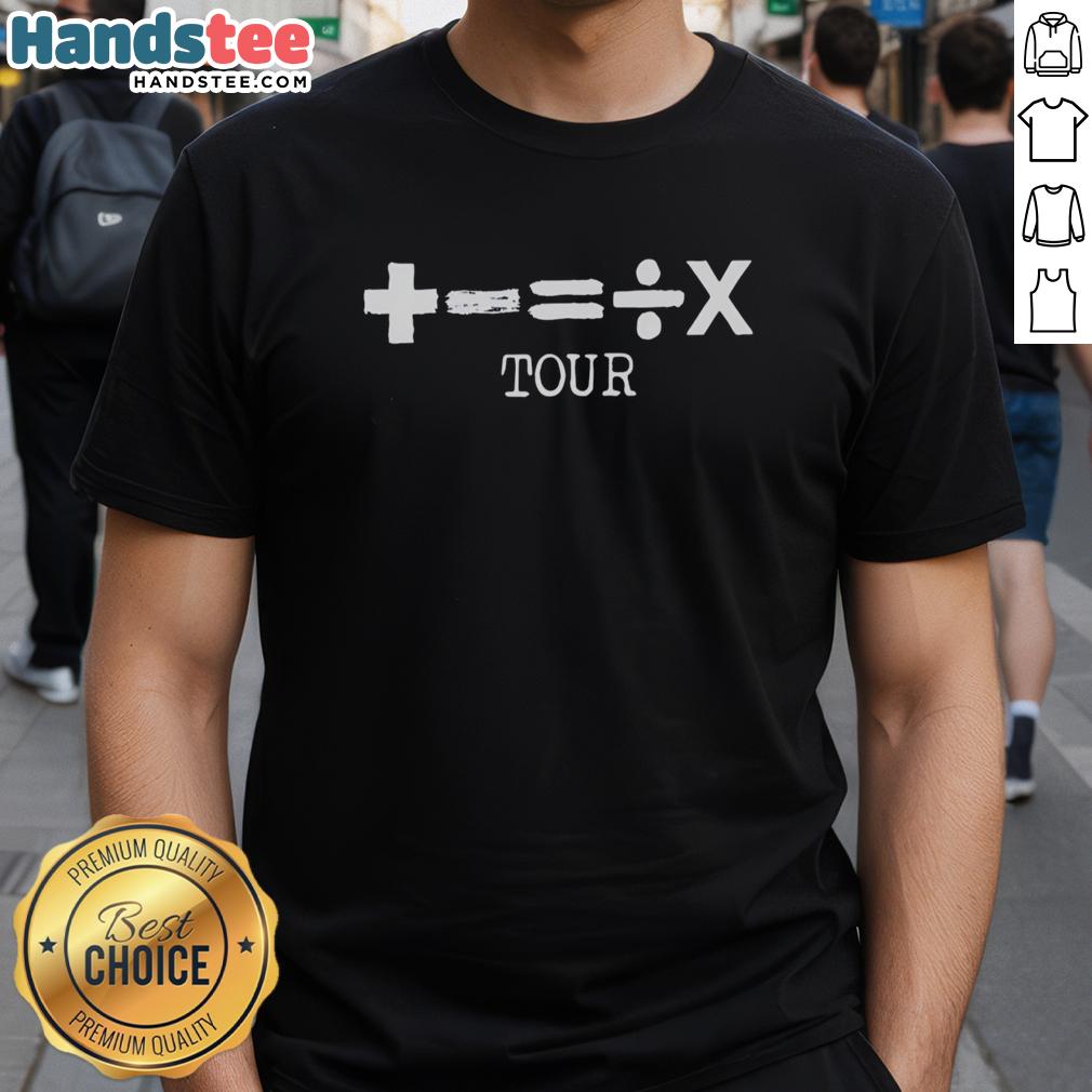 premium-plus-subtract-equals-divide-multiply-mathematics-tour-of-ed-sheeran-t-shirt Premium Plus Subtract Equals Divide Multiply Mathematics Tour Ed Sheeran T-Shirt featuring bold graphic design.