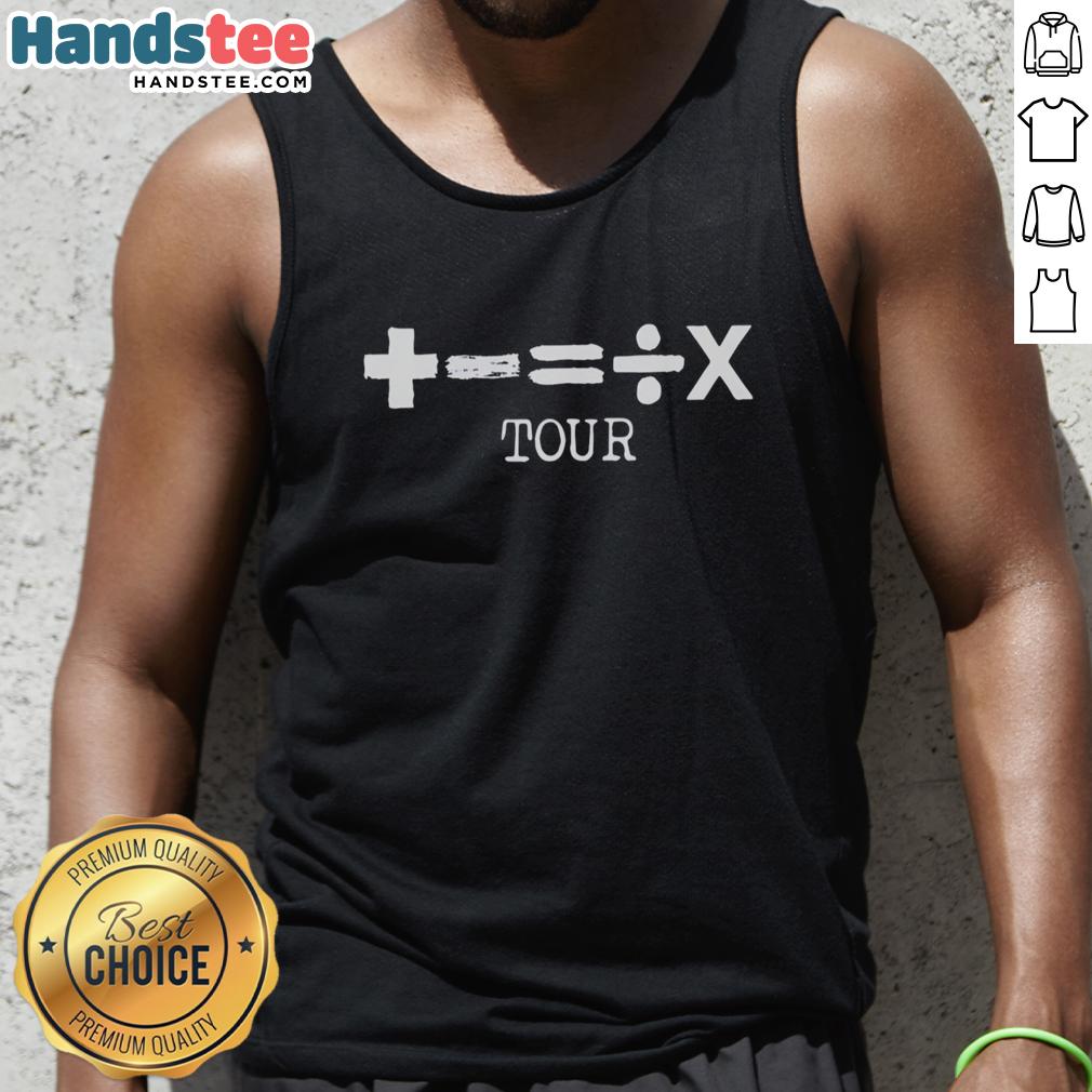 premium-plus-subtract-equals-divide-multiply-mathematics-tour-of-ed-sheeran-tank-top Alt Text: Ed Sheeran tank top featuring premium plus math-themed design with symbols for subtract, divide, and multiply.