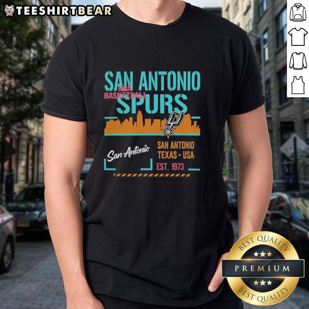 premium-san-antonio-spurs-basketball-san-antonio-texas-usa-est-1973-t-shirt Premium San Antonio Spurs T-Shirt showcasing team logo, established 1973, perfect for fans in San Antonio, Texas.