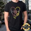 Premium San Diego Padres Stethoscope Heartbeat T-Shirt, showcasing a unique heart design for baseball fans and healthcare workers.