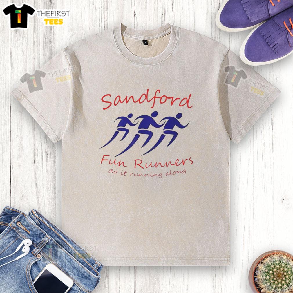 premium-sandford-fun-runners-do-it-running-along-running-figures-washed-t-shirt Premium Sandford Fun Runners wearing washed t-shirts while running, showcasing vibrant athletic figures in action.