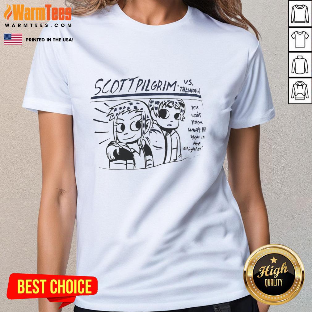 premium-scott-pilgrim-vs-the-world-you-wont-know-what-hit-you-ladies-tee Premium Scott Pilgrim Vs The World 'You Wont Know What Hit You' ladies tee featuring vibrant graphics and comfortable fit.