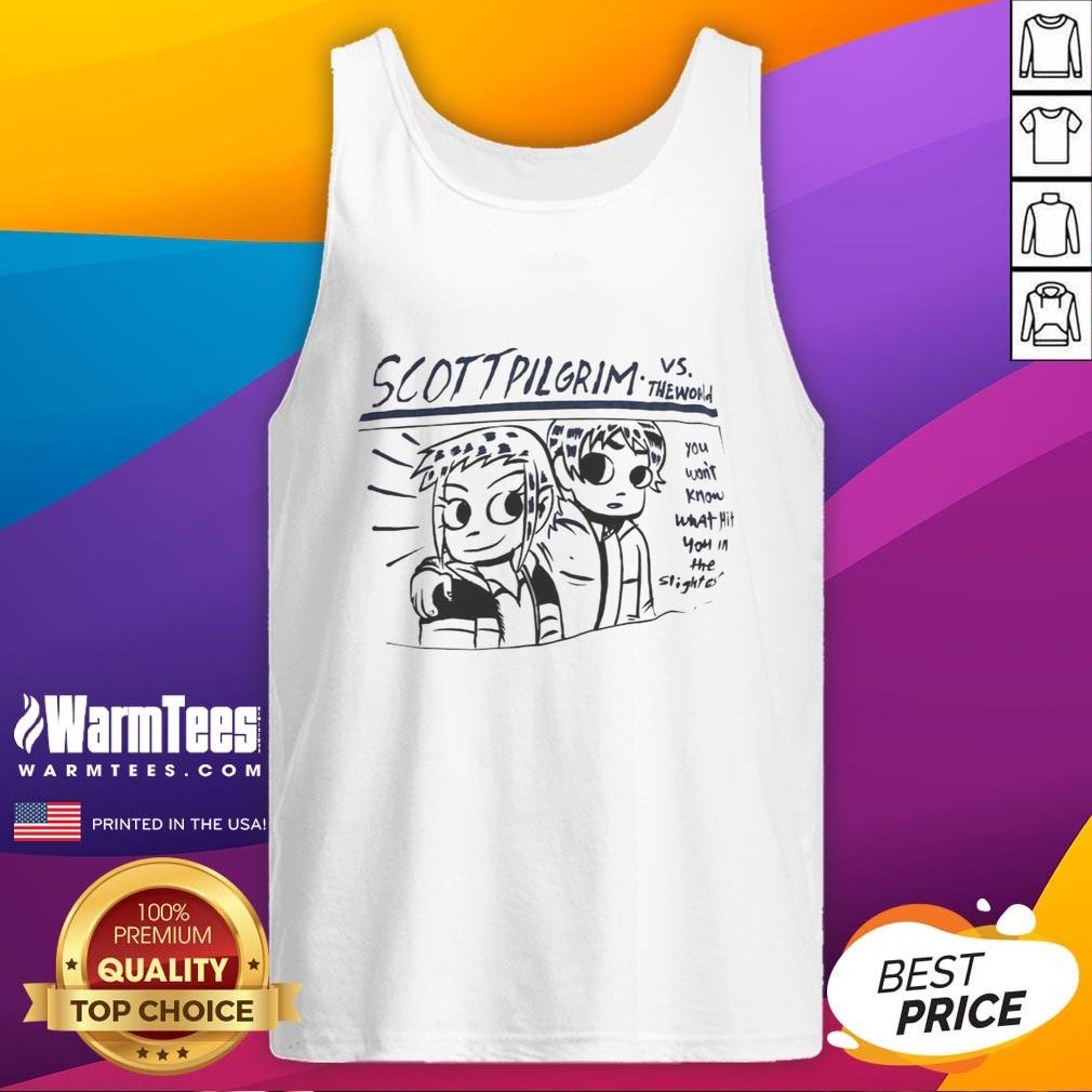 premium-scott-pilgrim-vs-the-world-you-wont-know-what-hit-you-tank-top Premium Scott Pilgrim Vs The World tank top featuring vibrant graphic design and stylish fit for fans of the film.