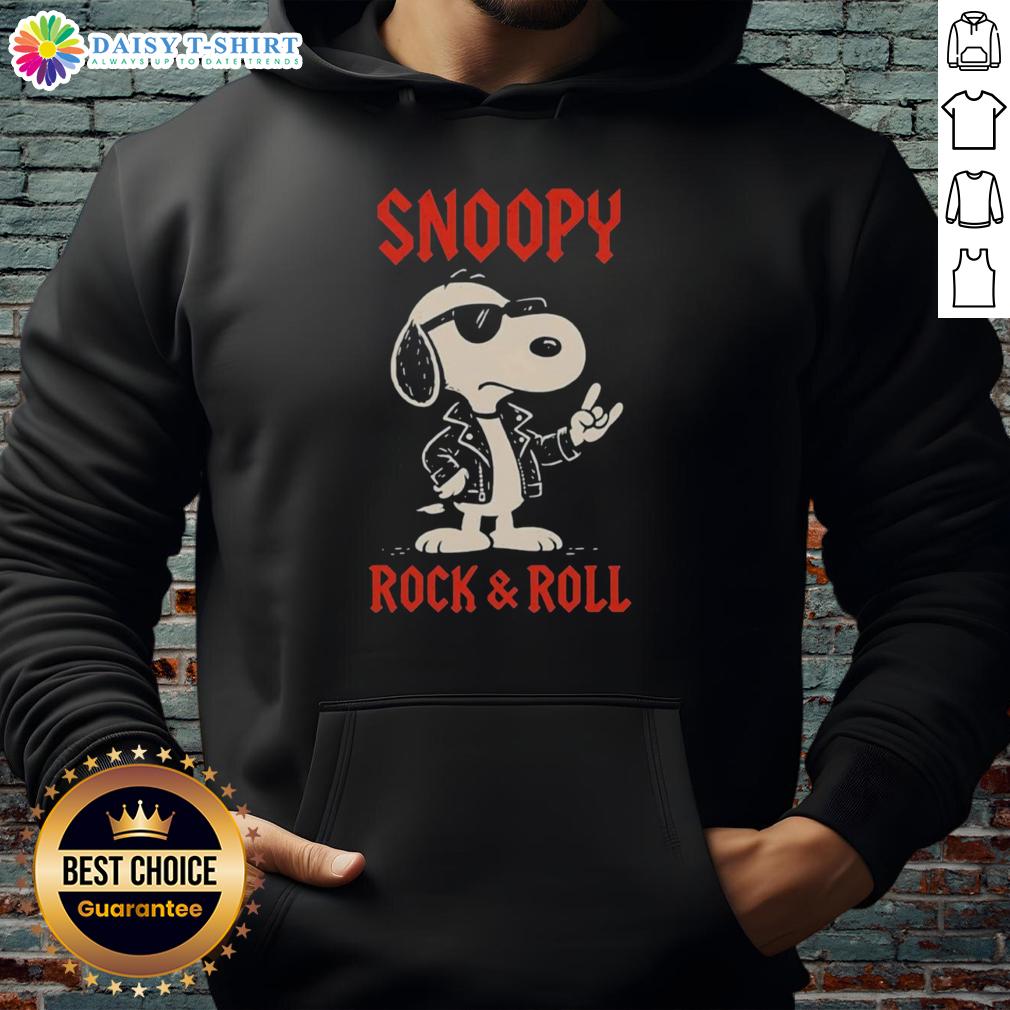 Premium Snoopy Rock And Roll Cartoon Hoodie Premium Snoopy Rock and Roll Cartoon Hoodie featuring a playful Snoopy design, perfect for fans and casual wear.