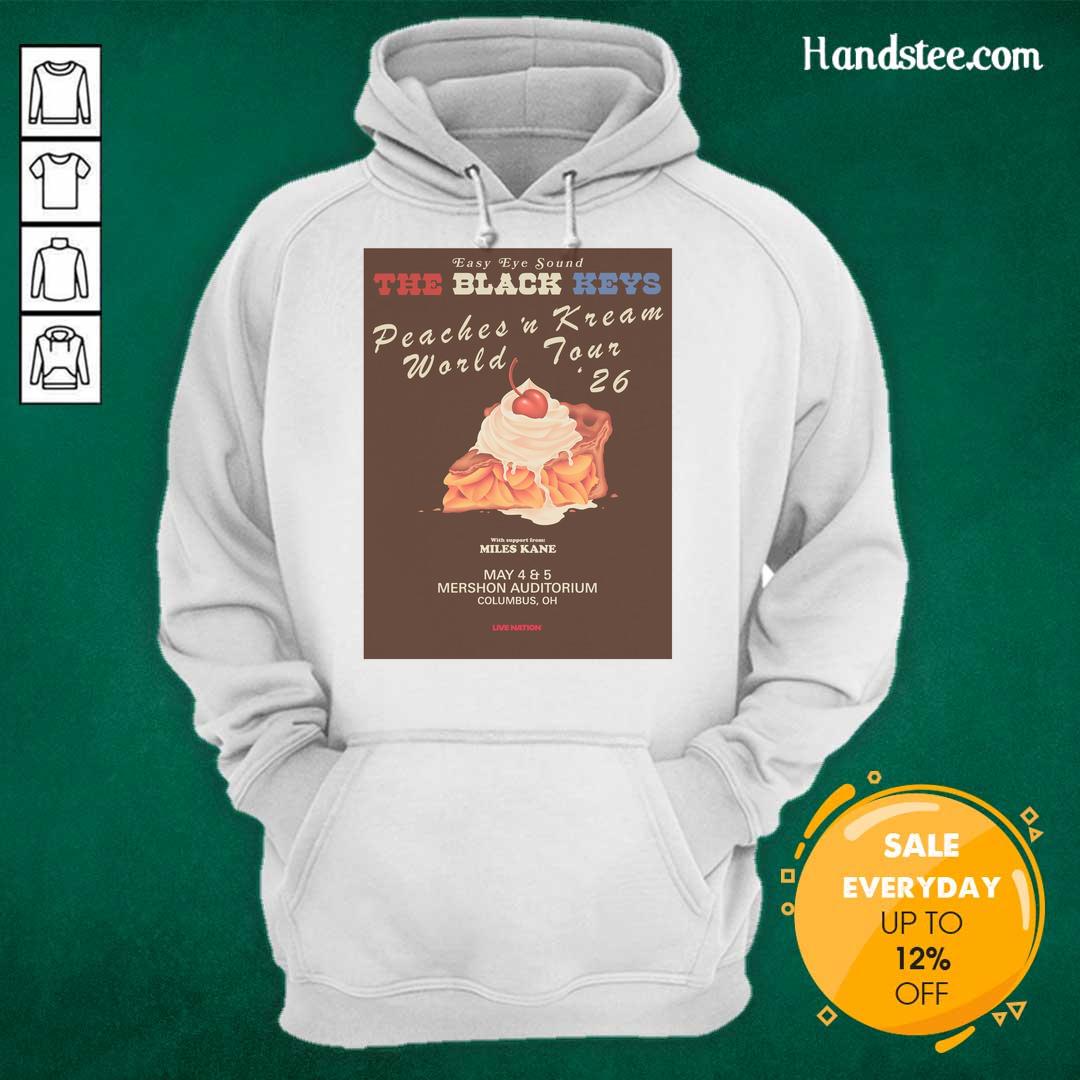 premium-the-black-keys-poster-columbus-oh-may-4-e28093-5-hoodie Premium The Black Keys poster hoodie from Columbus, OH concert on May 4-5, featuring vibrant graphics and bold design.