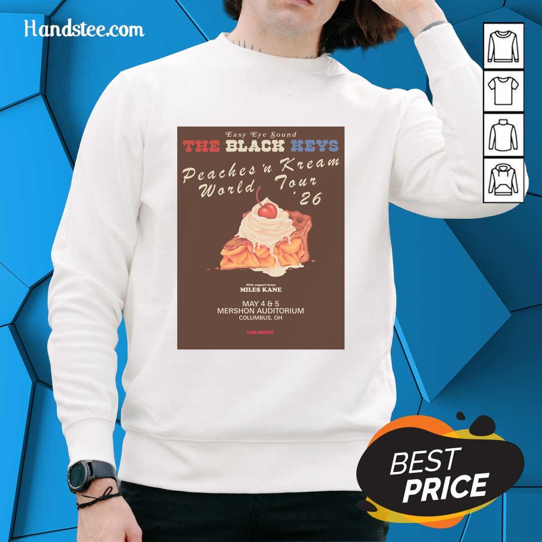 premium-the-black-keys-poster-columbus-oh-may-4-e28093-5-sweatshirt Premium The Black Keys poster sweatshirt for Columbus, OH concert on May 4-5, featuring vibrant graphics and band logo.