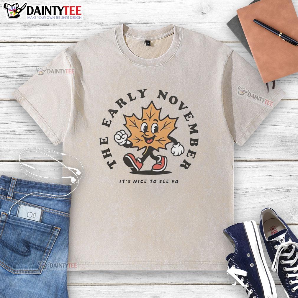premium-the-early-november-its-nice-to-see-ya-leafy-washed-t-shirt Premium 'It's Nice To See Ya' Leafy Washed T-Shirt by The Early November, showcasing a stylish design and vibrant colors.