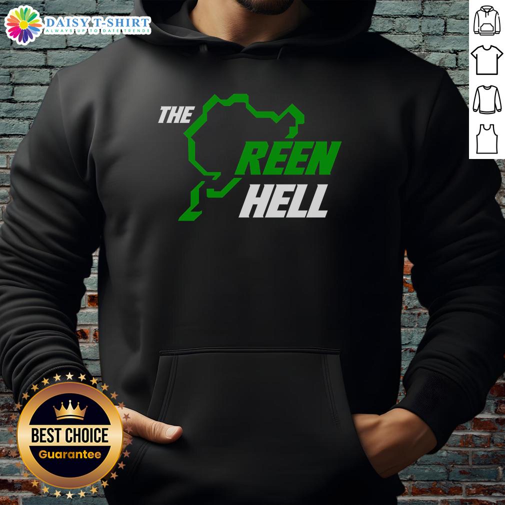 Premium The Green Hell Ain'T Easy Being Hoodie Premium Green Hell hoodie showcasing a stylish design, perfect for gamers and outdoor enthusiasts alike.