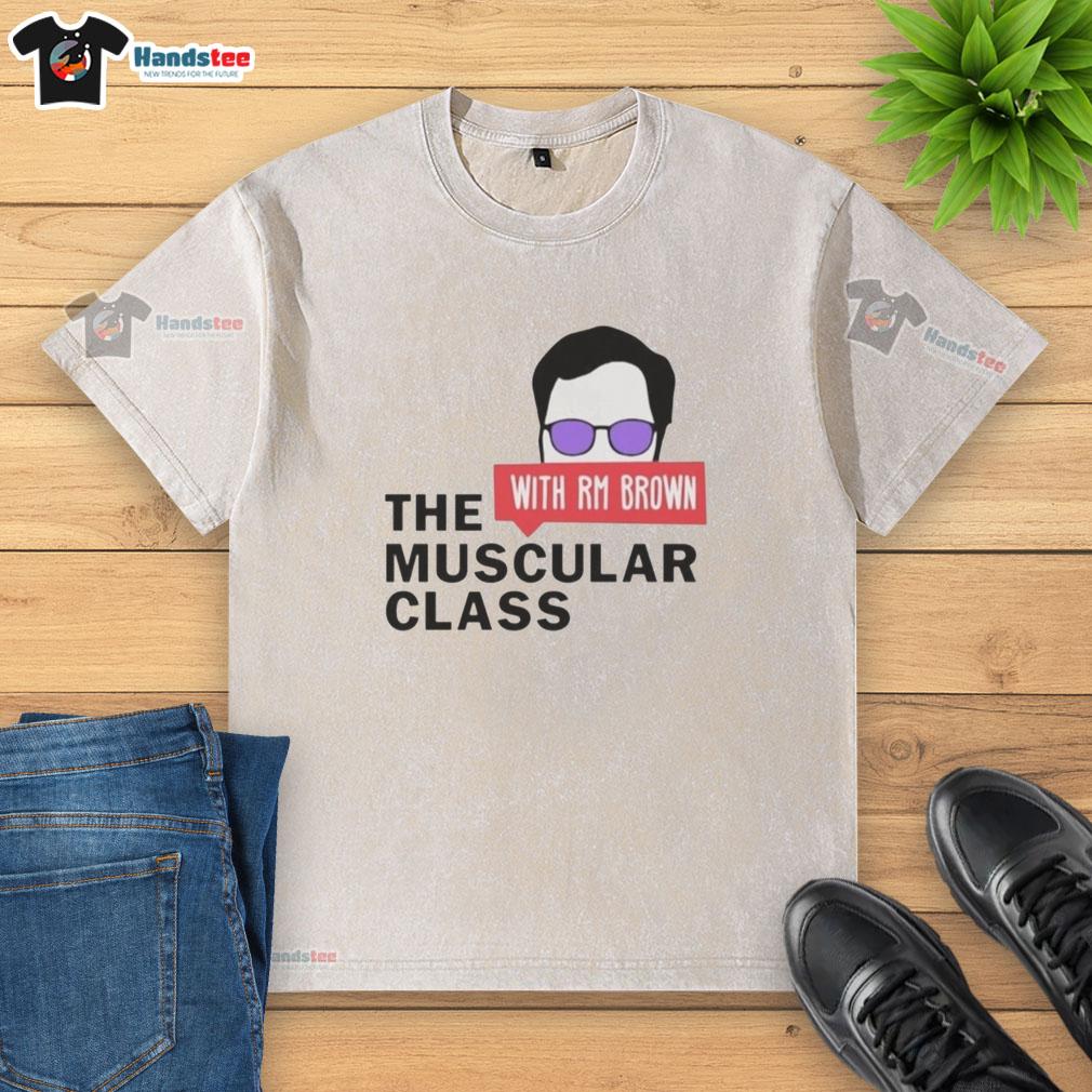 premium-the-muscular-class-with-rm-brown-washed-t-shirt Premium Muscular Class Rm Brown Washed T-Shirt displayed on a mannequin, showcasing its stylish design and fit.