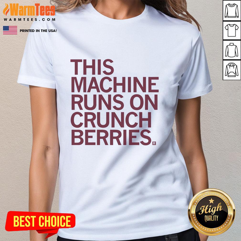 premium-this-machine-runs-on-crunchberries-ladies-tee Premium Ladies Tee featuring 'This Machine Runs on Crunchberries' design, perfect for casual and fun outfits.