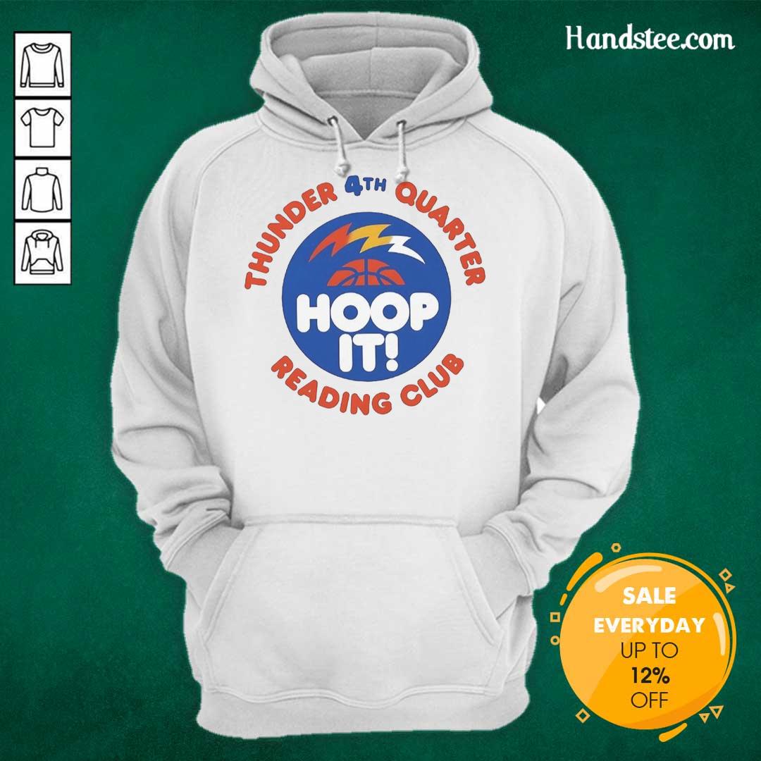 premium-thunder-4th-quarter-reading-club-basketball-hoodie Premium Thunder 4th Quarter Reading Club Basketball Hoodie in black, featuring a stylish design for sports enthusiasts.