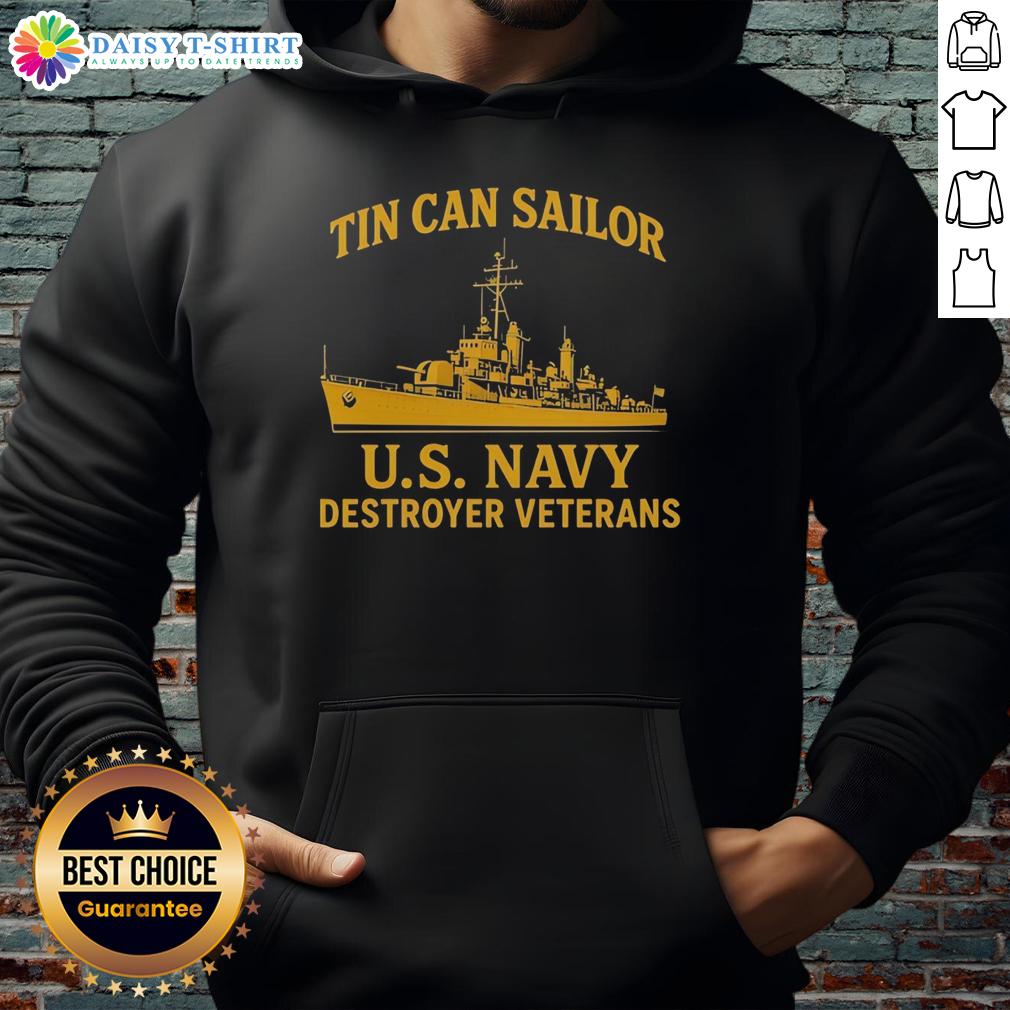 Premium Tin Can Sailor Us Navy Destroyer Veterans Vintage Hoodie Premium tin can sailor US Navy destroyer veterans vintage hoodie showcasing naval pride and military heritage.