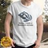 Alt Text: Premium Utah Mammoth Ice Hockey humor T-shirt featuring 'Honey I Made A Mammoth Mistake' graphic design.