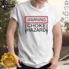 Premium Warning Choke Hazard T-Shirt design featuring a bold warning label, perfect for safety-conscious individuals.