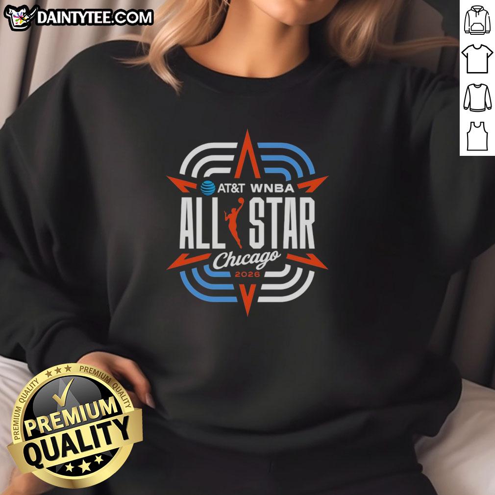 premium-wnba-all-star-chicago-2026-sweatshirt Alt Text: Premium WNBA All-Star Chicago 2026 sweatshirt featuring vibrant team colors and stylish design for basketball fans.