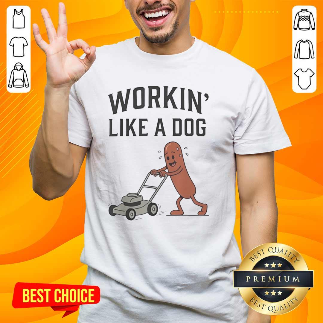 premium-workin-like-a-dog-hotdog-work-humor-t-shirt-1 Alt Text: Premium Workin' Like A Dog hotdog work humor T-shirt featuring a playful graphic design for dog lovers and workers.