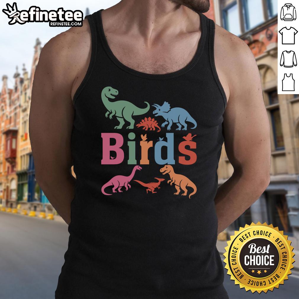 pretty-birds-nahe280a6-dinosaurs-funny-dino-tank-top Funny dinosaur tank top featuring colorful dino graphics, perfect for quirky fashion lovers and dino enthusiasts.