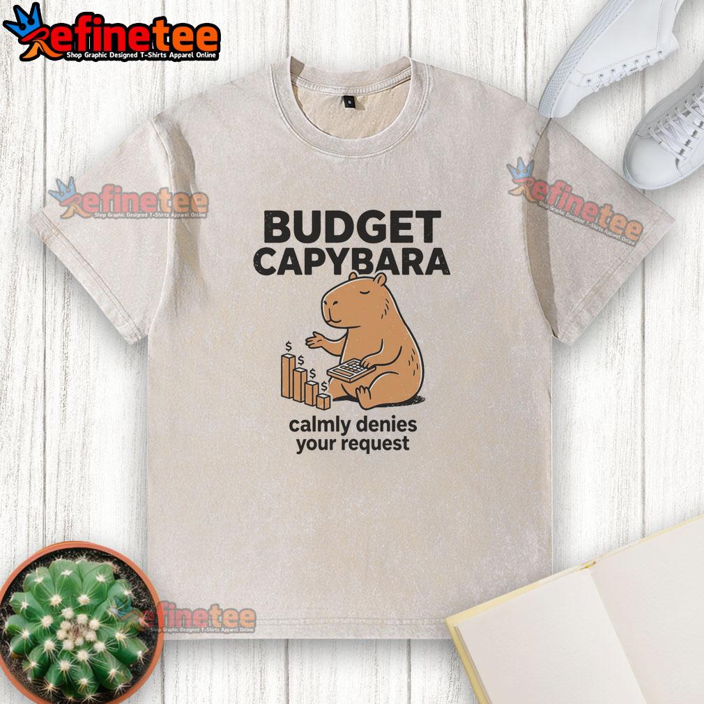 pretty-budget-capybara-calmly-denies-your-request-washed-t-shirt Alt Text: Cute capybara in a washed t-shirt calmly denies your request, showcasing a pretty budget-friendly vibe.