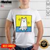 Pretty Cat Haring T-Shirt featuring vibrant cat artwork inspired by Keith Haring's style, perfect for cat lovers.
