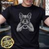 Pretty French Bulldog Heart Amour T-Shirt featuring a cute dog design and romantic heart graphics for pet lovers.