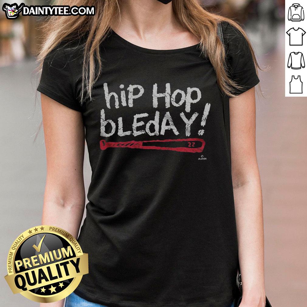 pretty-hip-hop-bleday-ladies-tee Alt Text: Stylish Pretty Hip Hop Bleday Ladies Tee featuring vibrant colors and trendy design, perfect for casual wear.