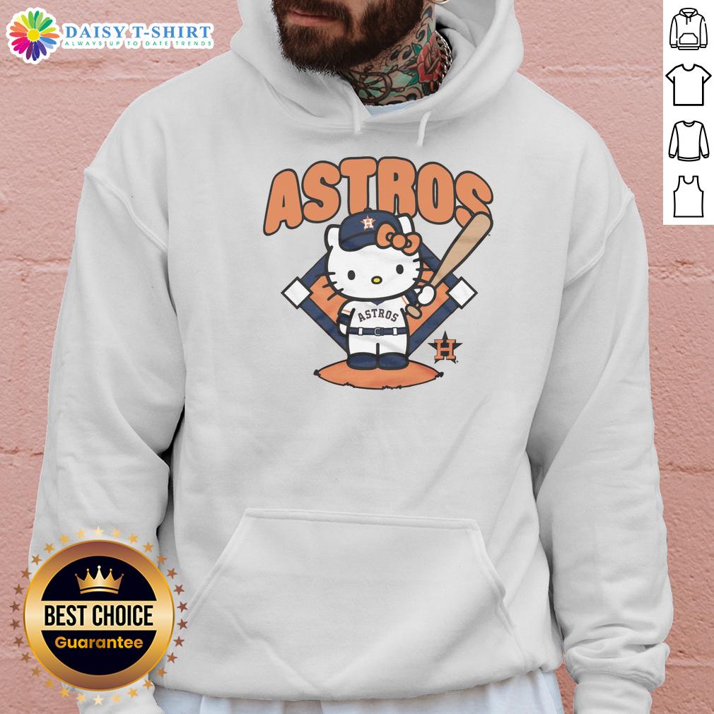 Pretty Houston Astros Hello Kitty Hoodie Alt Text: Pretty Houston Astros Hello Kitty hoodie featuring vibrant colors and playful design, perfect for fans and fashion lovers.