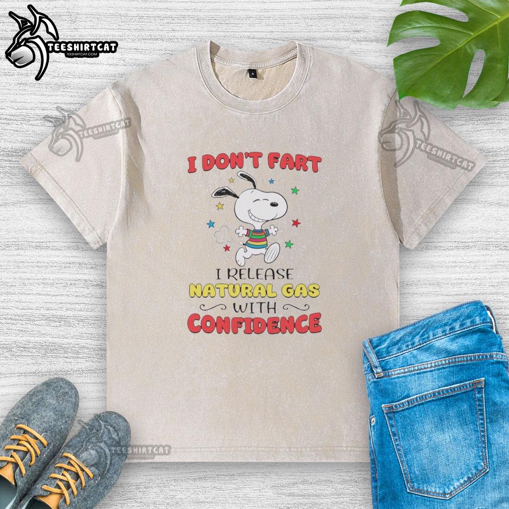 pretty-i-dont-fart-i-release-natural-gas-with-confidence-washed-t-shirt Funny washed t-shirt with 'I Dont Fart, I Release Natural Gas' slogan, perfect for humorous fashion lovers.