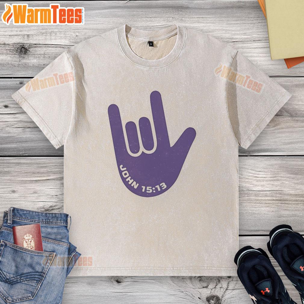 pretty-i-love-you-hand-sign-american-sign-language-jesus-christ-bible-christianity-john-15-13-washed-t-shirt Pretty 'I Love You' hand sign in American Sign Language on a washed T-shirt, inspired by John 15:13, celebrating Christianity.