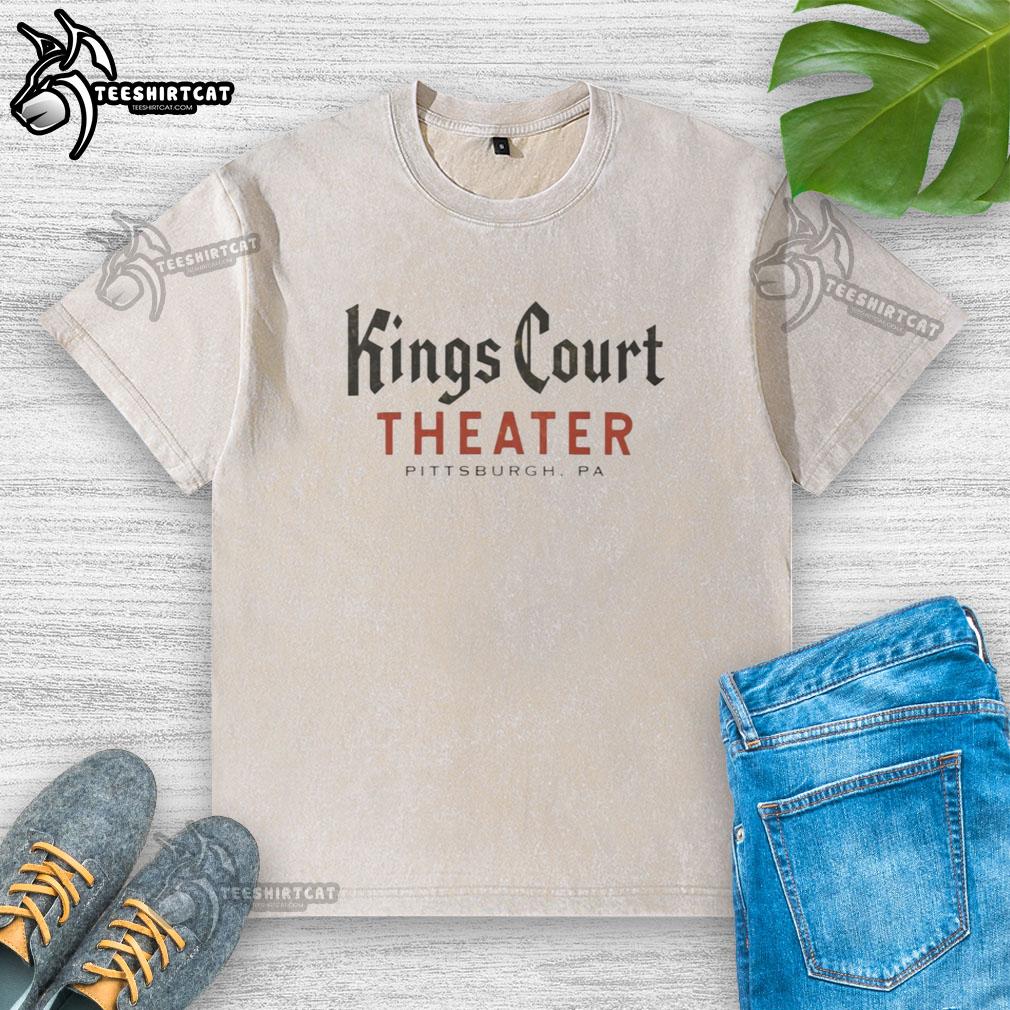 pretty-kings-court-theater-pittsburgh-washed-t-shirt Pretty Kings Court Theater Pittsburgh washed t-shirt featuring a vintage design and soft fabric for casual wear.