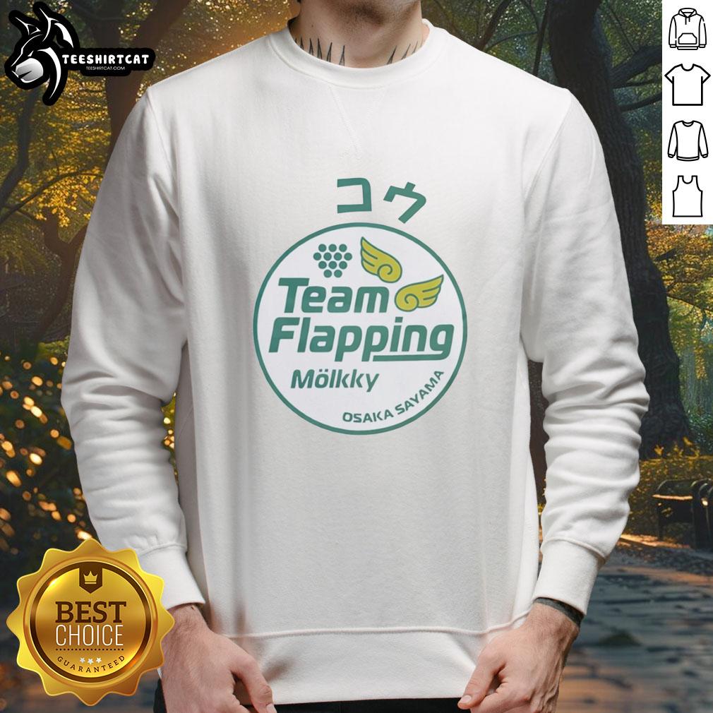 pretty-kou-team-flapping-molkky-osaka-sayama-wings-game-winged-pins-sweatshirt Pretty Kou Team flapping Molkky wings game sweatshirt featuring winged pins in Osaka Sayama.