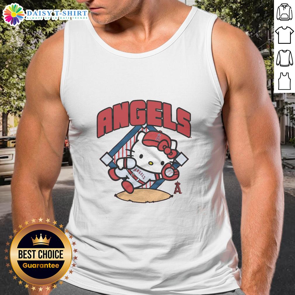 Pretty Los Angeles Angels Hello Kitty Tank Top Cute Pretty Los Angeles Angels Hello Kitty tank top featuring vibrant colors and playful design for fans.