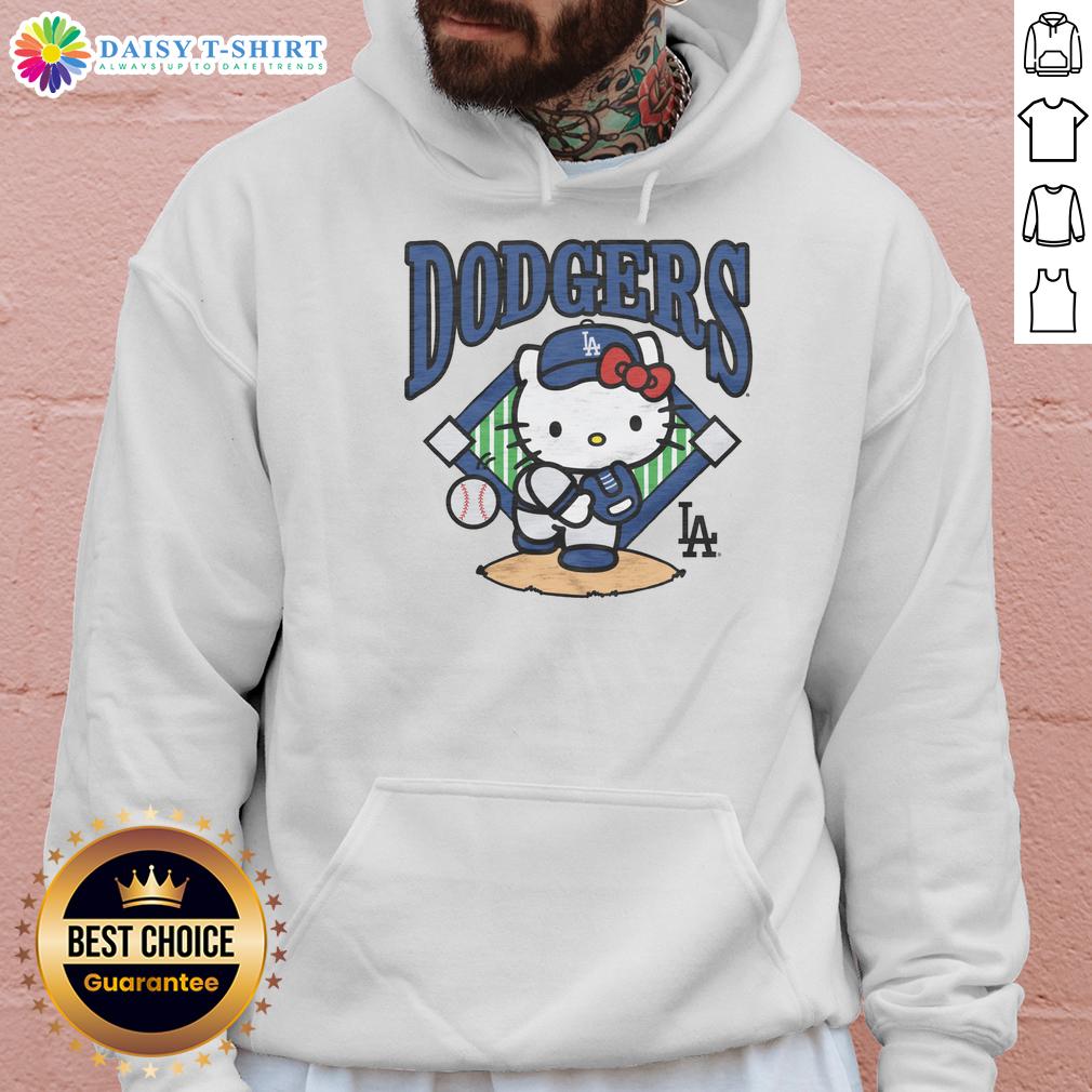Pretty Los Angeles Dodgers Hello Kitty Hoodie Cute Pretty Los Angeles Dodgers Hello Kitty Hoodie featuring vibrant colors and playful design for baseball fans.