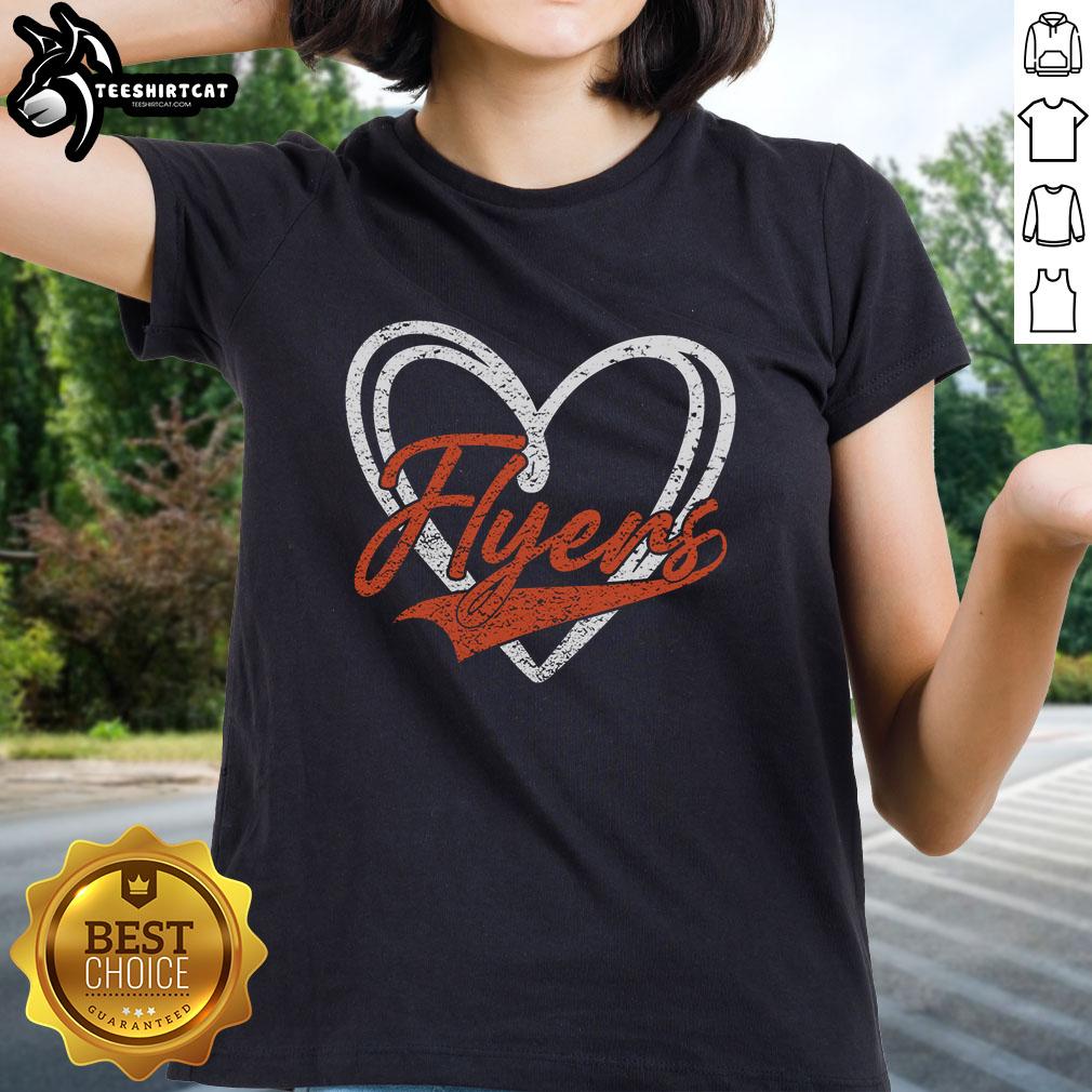 pretty-love-heart-flyers-ladies-tee Pretty Love Heart Flyers Ladies Tee in vibrant colors, showcasing a stylish design perfect for casual wear.