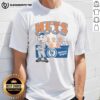 Alt Text: Pretty Mitchell & Ness Cream New York Mets Step Back Up T-Shirt featuring team logo and stylish design for fans.