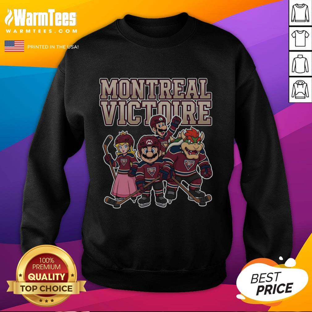 pretty-montreal-victoire-super-mario-team-ice-hockey-sweatshirt Pretty Montreal Victoire Super Mario Team ice hockey sweatshirt featuring vibrant graphics and a cozy design.