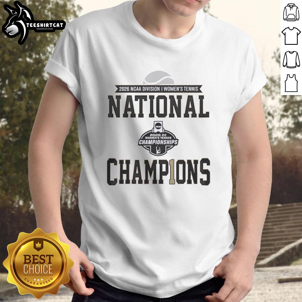 pretty-ncaa-division-i-womens-tennis-national-champions-2026-t-shirt Alt Text: 2026 NCAA Division I Women's Tennis National Champions T-Shirt featuring vibrant design and team colors.