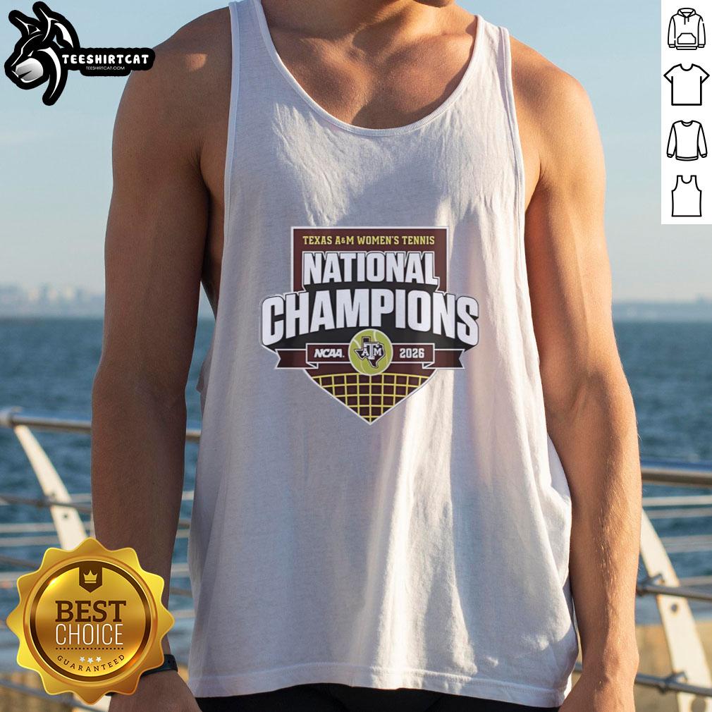pretty-ncaa-texas-am-aggies-womens-tennis-national-champions-2026-tank-top Alt Text: Texas A&M Aggies Women's Tennis National Champions 2026 tank top design, celebrating their victory in vibrant colors.