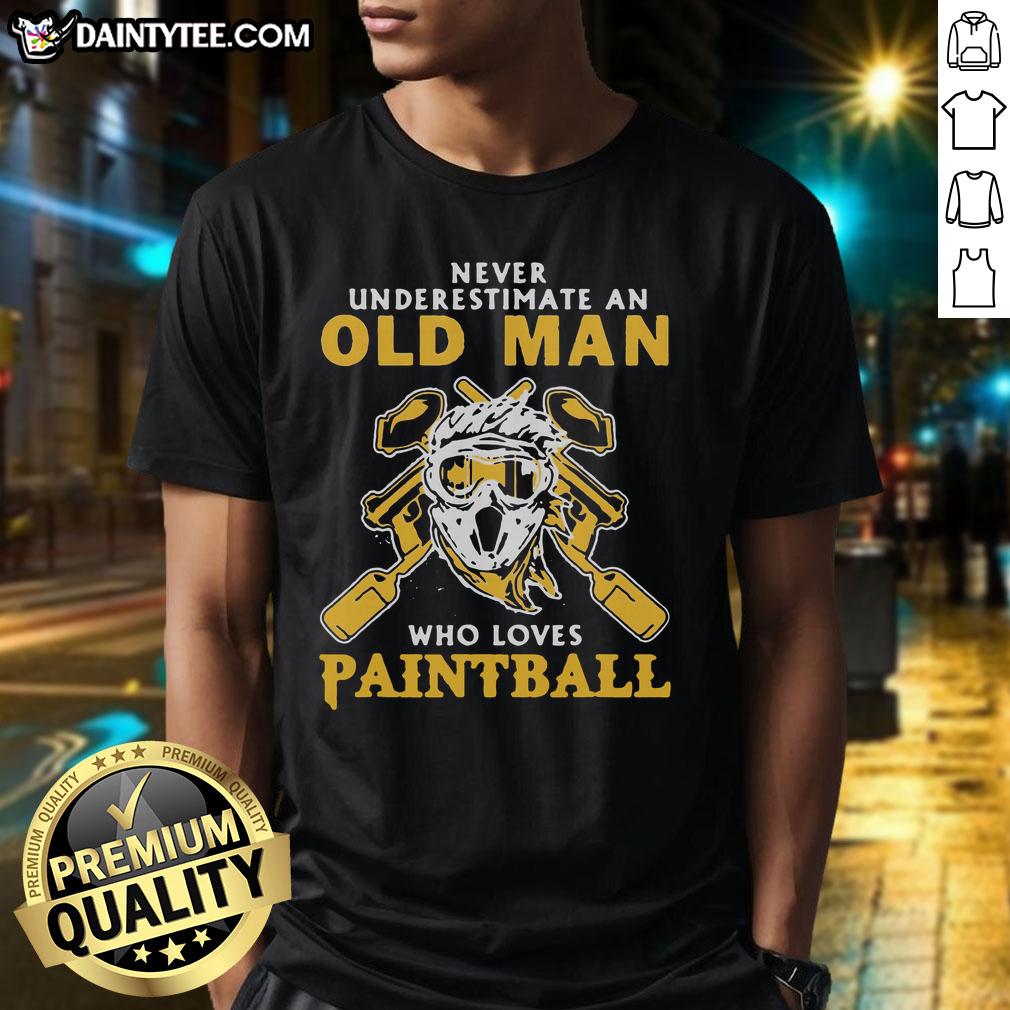 pretty-never-underestimate-an-old-man-who-loves-paintball-t-shirt Alt Text: Pretty Never Underestimate An Old Man Who Loves Paintball T-Shirt design featuring bold text and vibrant colors.
